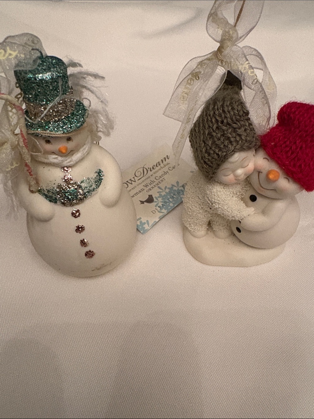 Lot Dept. 56 Snowbabies 2016 Hug Me Figurine & Snowman Snow Baby